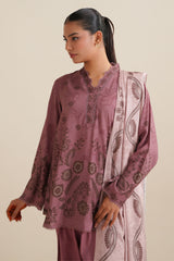 SOFT PETAL -3PC LINEN PRINTED SUIT