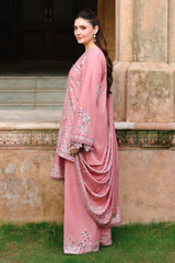VINTAGE AURA-3PC SATIN EMBROIDERED SUIT