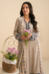 SOFT PETUNIA-3PC (SHIRT, TROUSER & DUPATTA)