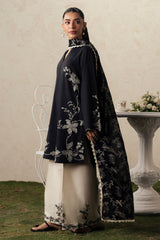 EBONY LACE-3PC (SHIRT, TROUSER & DUPATTA)
