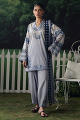 AZURE BLOOM-3PC PRINTED SUIT