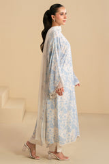 FROSTED FLORA-2PC (SHIRT & DUPATTA)