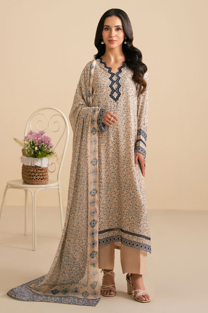 SOFT PETUNIA-3PC (SHIRT, TROUSER & DUPATTA)