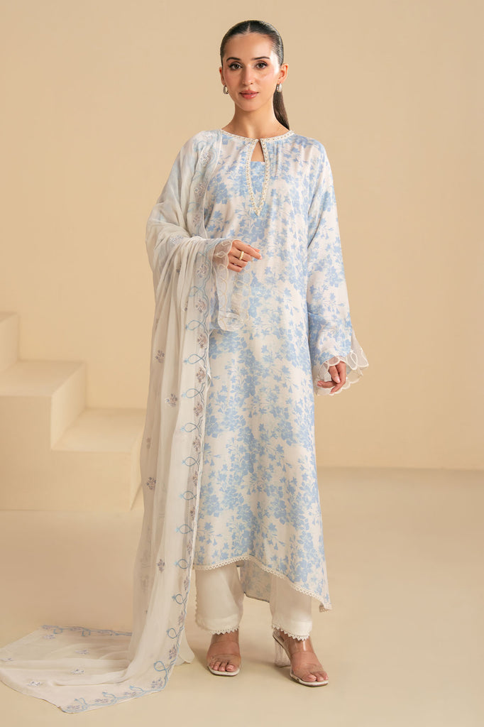 FROSTED FLORA-2PC (SHIRT & DUPATTA)