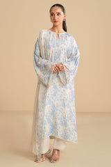 FROSTED FLORA-2PC (SHIRT & DUPATTA)