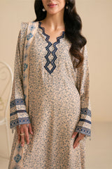 SOFT PETUNIA-3PC (SHIRT, TROUSER & DUPATTA)