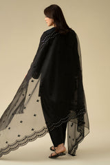 CHARCOAL BLACK-2PC (SHIRT & DUPATTA)