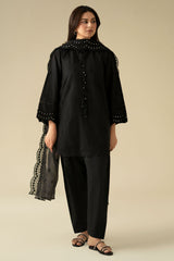 CHARCOAL BLACK-2PC (SHIRT & DUPATTA)