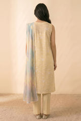 LEMON BLOSSOM-3 PIECE PRINTED LAWN SUIT