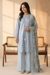 SERENE BLUE-3 PIECE PRINTED LAWN SUIT
