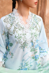 SEAFOAM TREASURE-3PC PRINTED LAWN SUIT