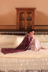 SAND WHISPER -3PC SATIN EMBROIDERED SUIT