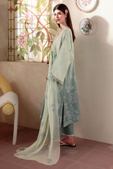 CLOUD GREEN-3PC PRINTED LAWN SUIT