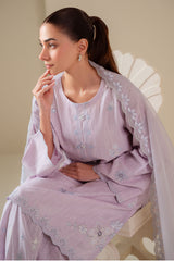 LILAC BLUSH-3PC (SHIRT, TROUSER & DUPATTA)