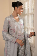 FLORAL SYMPHONY-3PC EMBROIDERED SUIT