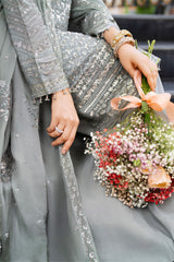 GLIMMERING GRANITE-3PC CHIFFON EMBROIDERED PRET