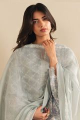 VIOLET SPLASH-2PC (SHIRT & DUPATTA)