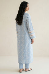 ETHEREAL BLUE-2 PIECE PRINTED LAWN SUIT