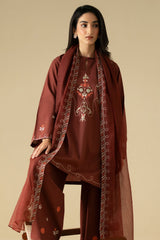 DESERT SUNSET-3PC (SHIRT, SHALWAR & DUPATTA)