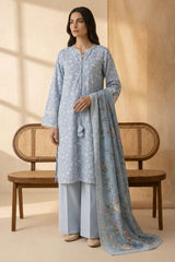 SERENE BLUE-3 PIECE PRINTED LAWN SUIT