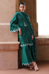 GARNET GRACE-3PC SATIN PRINTED SUIT