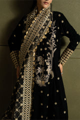 RAVEN CHARM-3PC VELVET EMBROIDERED SUIT
