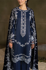 SPARKLING FLEUR-3PC  FANCY YARN EMBROIDERED SUIT
