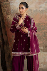 PLUM ATELIER-3PC  VELVET EMBROIDERED SUIT