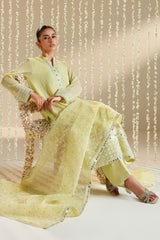 CITRUS BLOOM-3PC (SHIRT, TROUSER & DUPATTA)