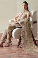 DUSTY SAGE-3PC EMBROIDERED SUIT