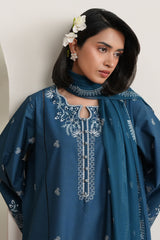 SAPPHIRE GARDEN-3PC (SHIRT, TROUSER & DUPATTA)