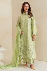 SAGE SILK-3PC CHIKANKARI SUIT