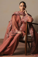 BLOMMING CLAY-3PC (SHIRT, TROUSER & DUPATTA)