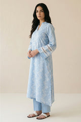 ETHEREAL BLUE-2 PIECE PRINTED LAWN SUIT