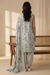 GRAY HORIZON-3 PIECE PRINTED LAWN SUIT