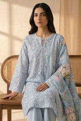 SERENE BLUE-3 PIECE PRINTED LAWN SUIT