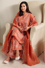 AMBER MIST-3PC EMBROIDERED LAWN SUIT