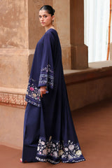 INDIGO LOOM-3PC SATIN PRINTED SUIT