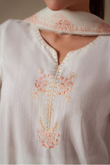 WHITE DOVE -3PC (SHIRT, TROUSER & DUPATTA)