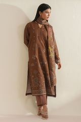 ANTIQUE CHARM-3PC KHADDAR PRINTED SUIT