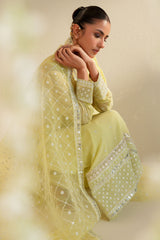 CITRUS BLOOM-3PC (SHIRT, TROUSER & DUPATTA)