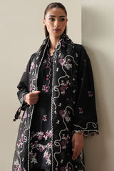 EBONY MIST-3PC EMBROIDERED SUIT