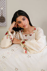 BEIGE BLOSSOM-2PC (SHIRT & TROUSER)