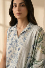 GRAY HORIZON-3 PIECE PRINTED LAWN SUIT