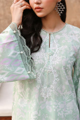 SAGE GREEN-3PC PRINTED LAWN SUIT