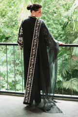 OBSIDIAN BLOOM-3PC (SHIRT, TROUSER & DUPATTA)