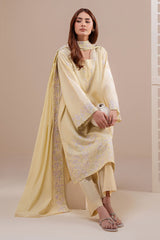 SOFT BUTTERCUP-3PC (SHIRT, TROUSER & DUPATTA)