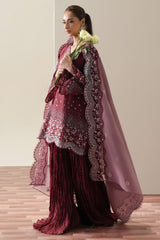 SCARLET STARDUST  - 4PC SILK EMBROIDERED SUIT