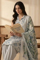 GRAY HORIZON-3 PIECE PRINTED LAWN SUIT