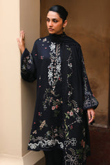 VELVET ONYX-3PC SATIN PRINTED SUIT